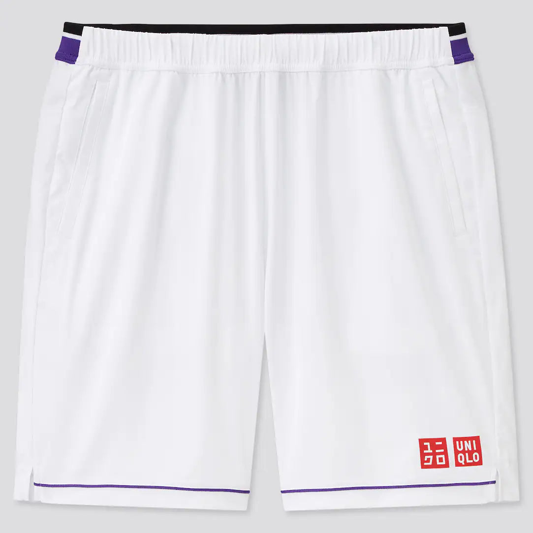 Roger Federer RF Short Dry Ex US Open 2022 Uniqlo Blanc