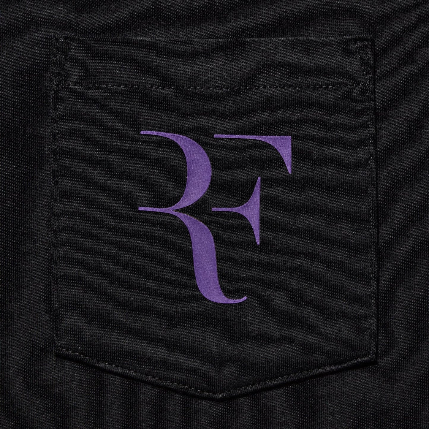 Roger Federer RF T-shirt noir avec logo RF violet